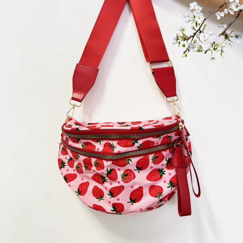 Roni - Nylon Crossbody - Strawberry