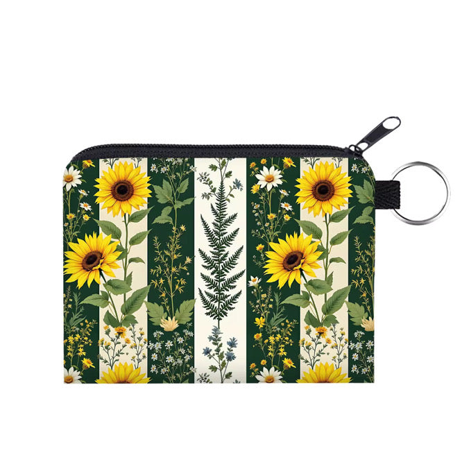 Mini Pouch - Sunflower Green Stripe