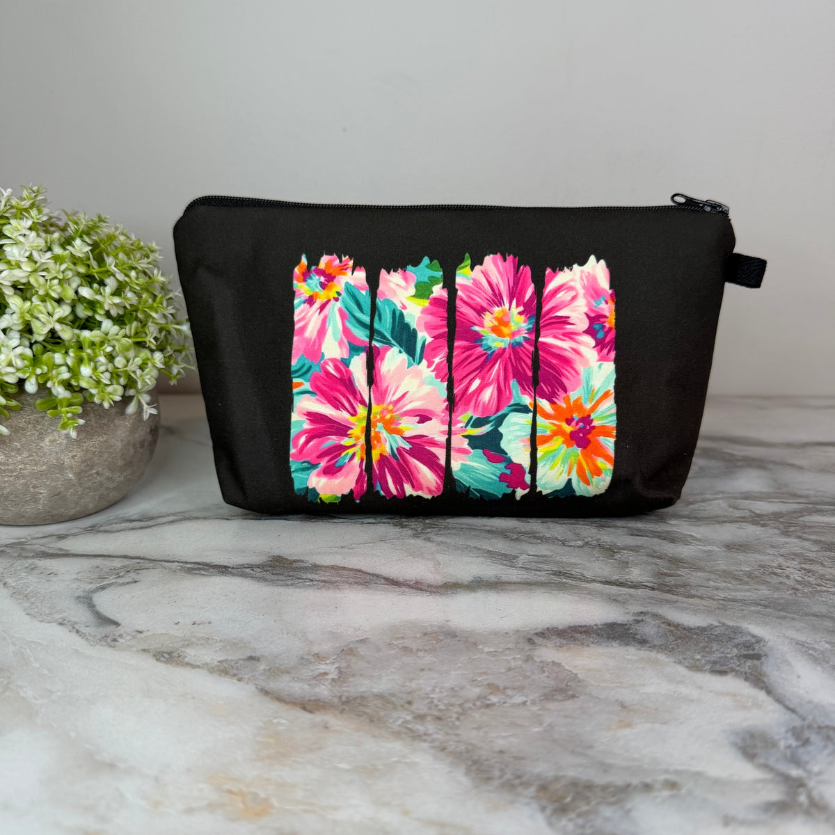 Pouch - Floral Stripe Cutout