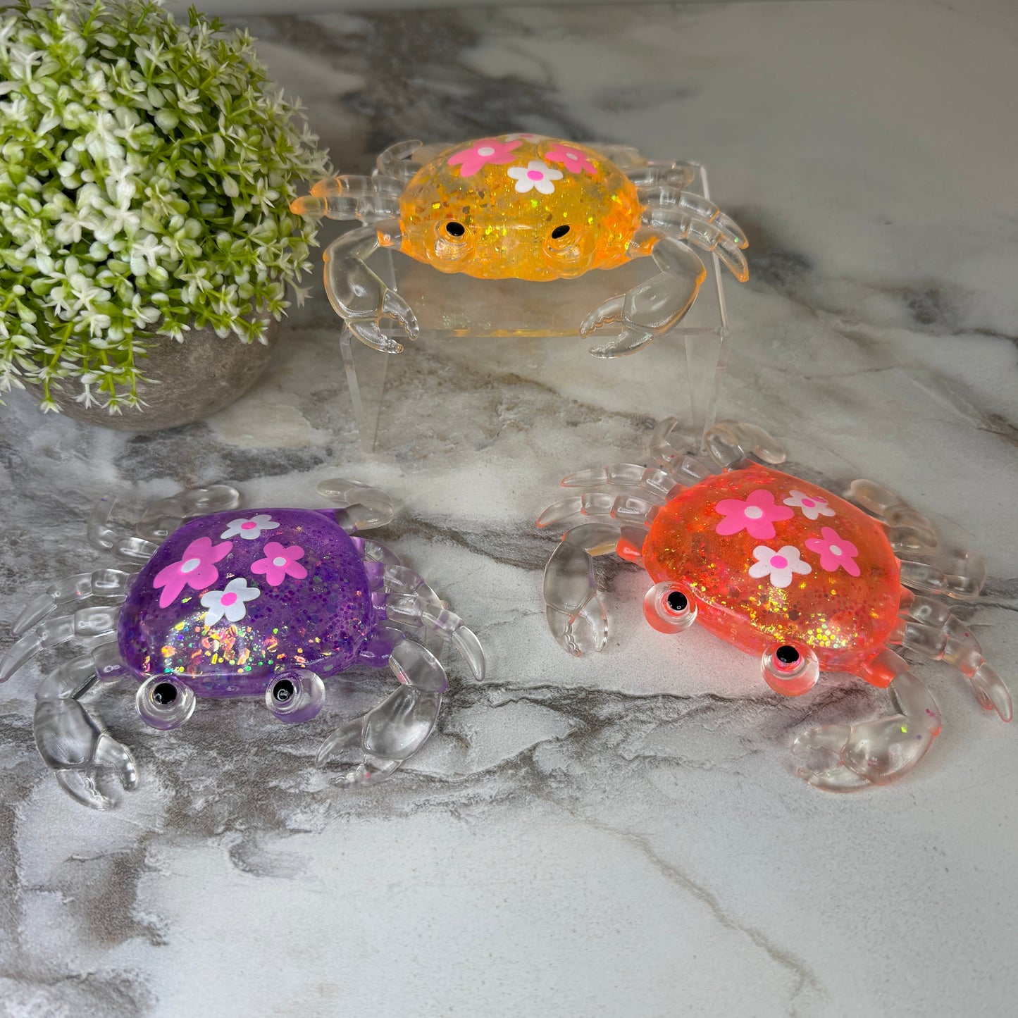 Squishy Toy - Glitter Crab - PREORDER