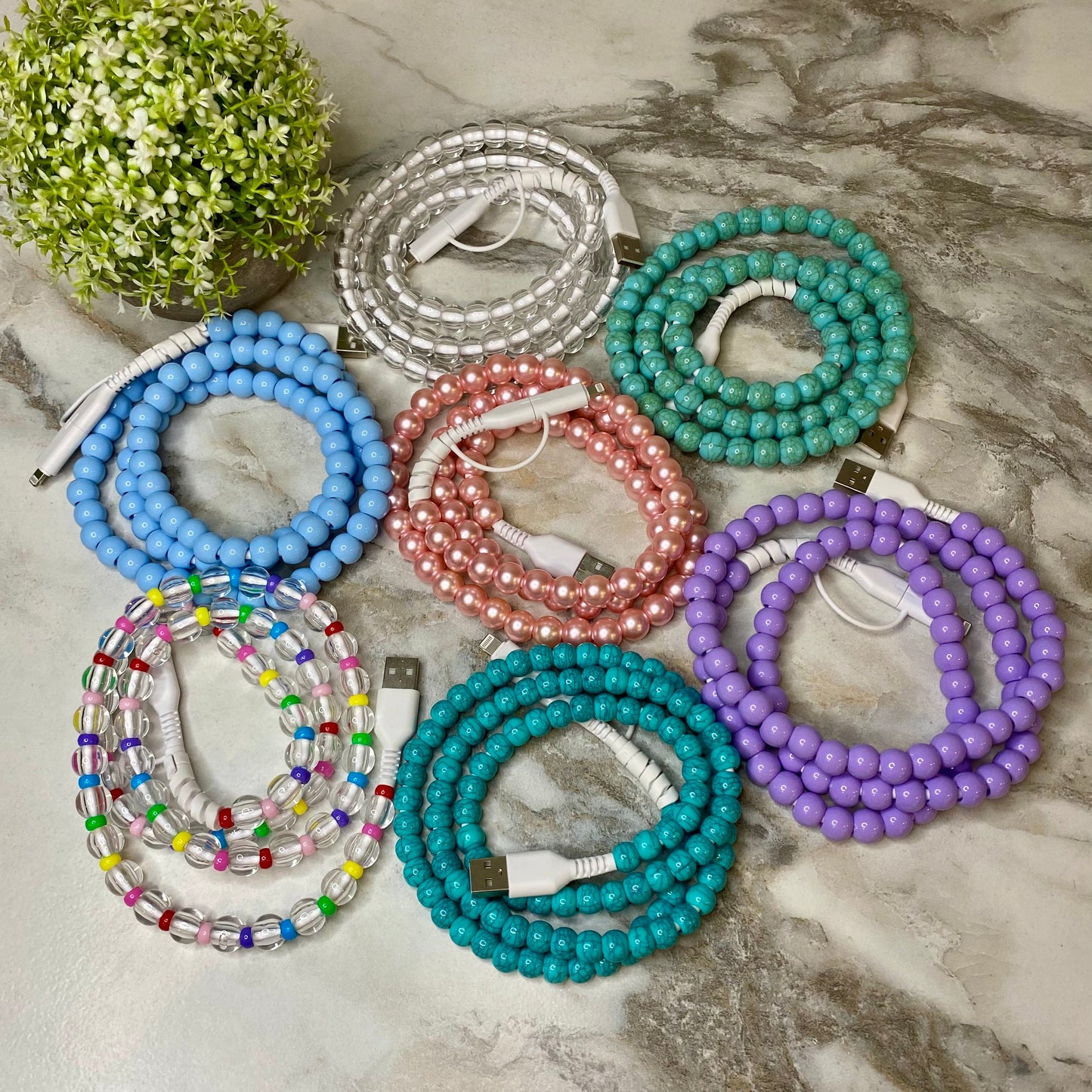 Charging Cord - Beaded #2 - PREORDER 9/18-9/21