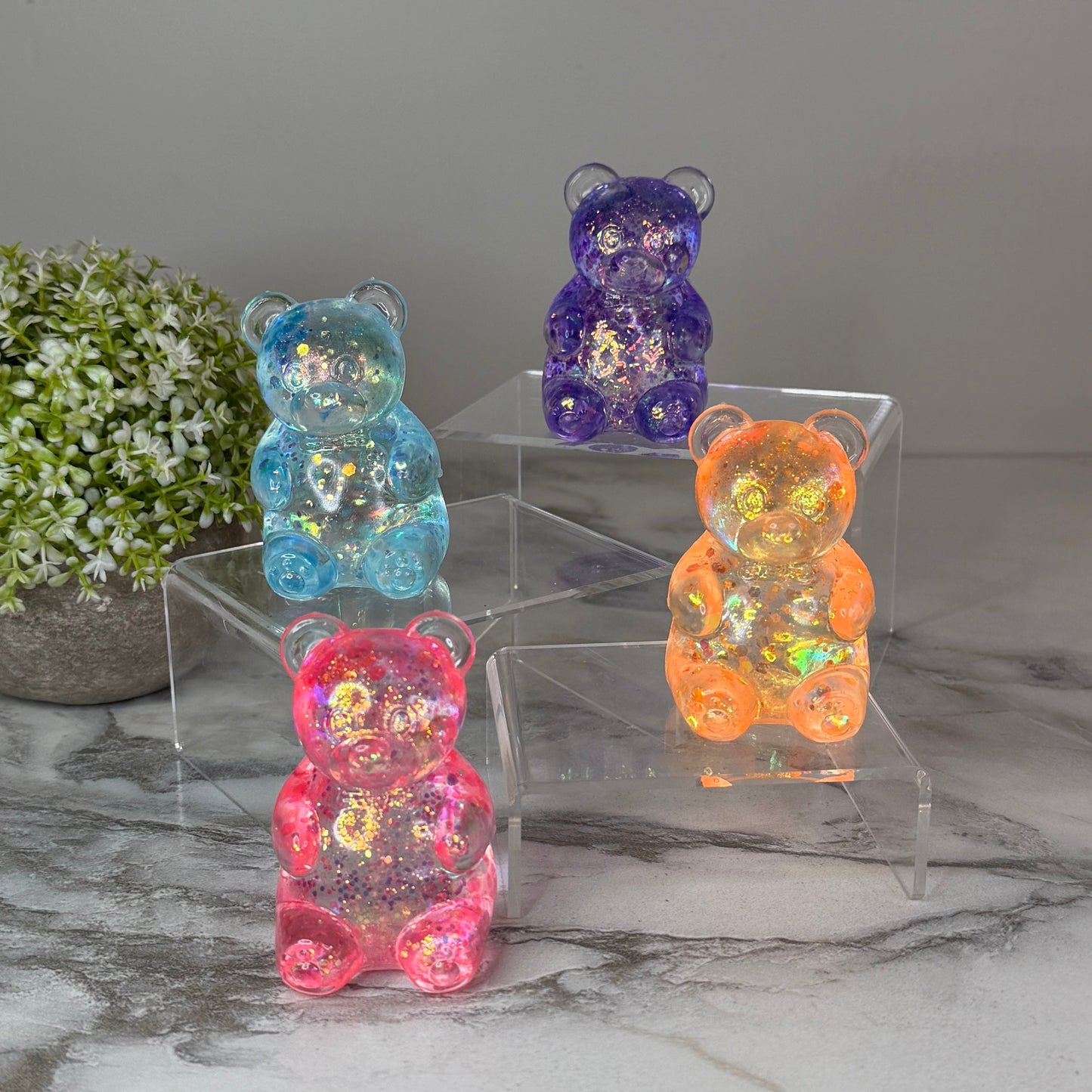 Squishy Toy - Gummy Bear, Glitter - PREORDER