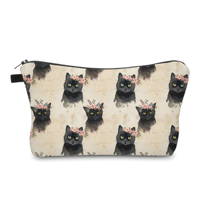 Pouch - Cat Floral Crown