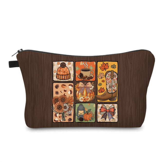 Pouch - Fall Things on Brown