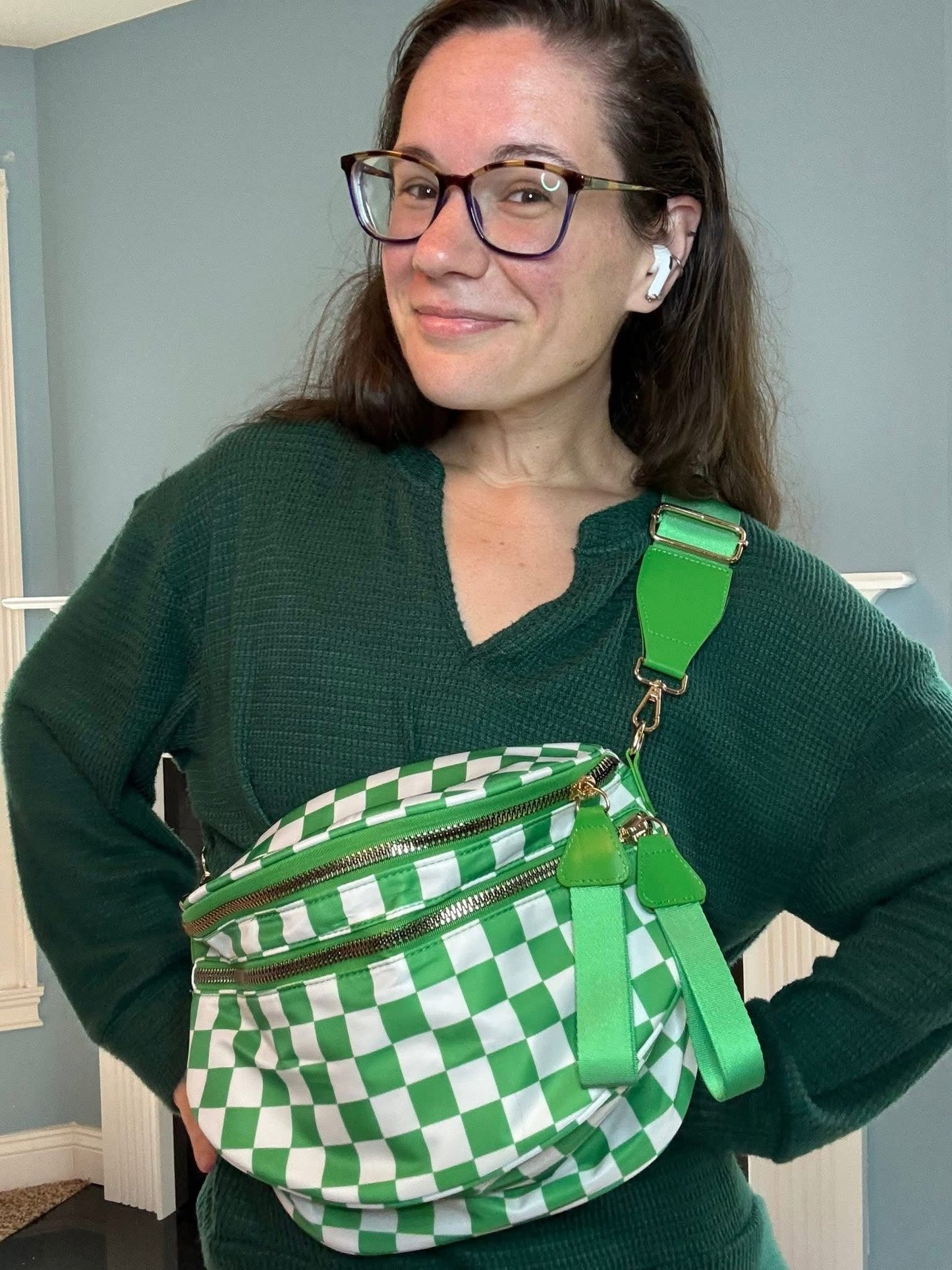 Roni - Nylon Crossbody - Lime
