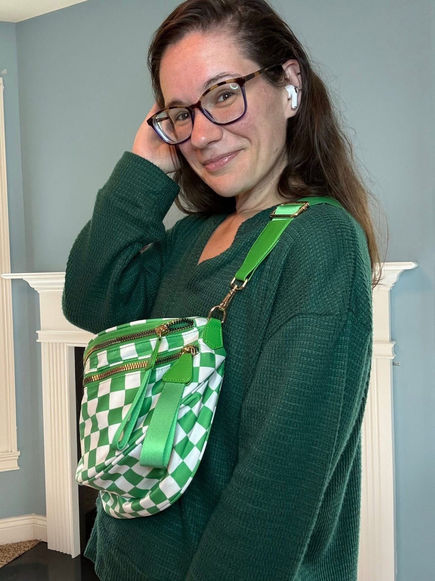Roni - Nylon Crossbody - Lime