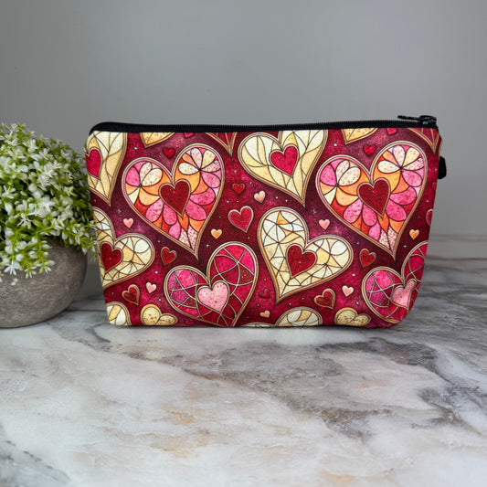 Pouch - Stained Glass Hearts