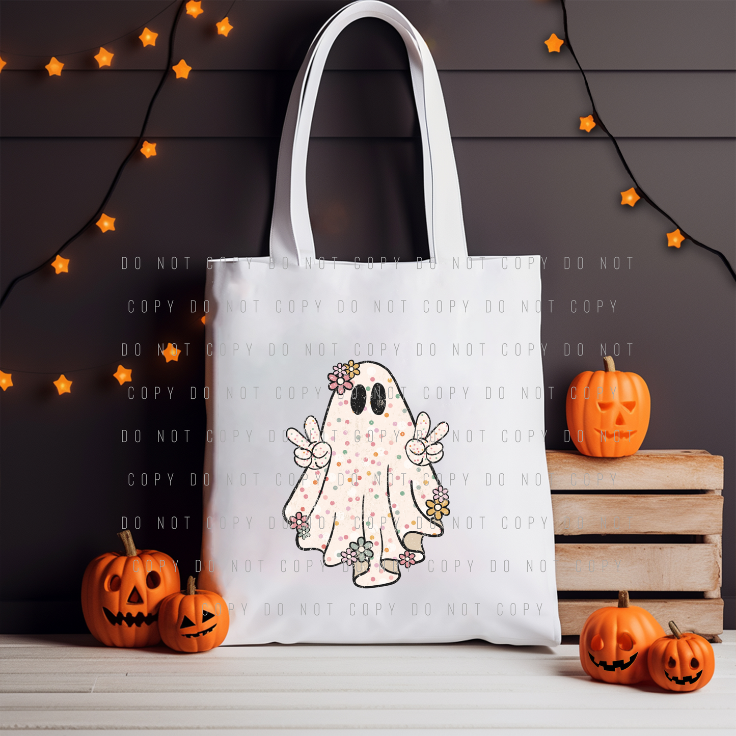 Tote Bag - Halloween - Peace Ghost