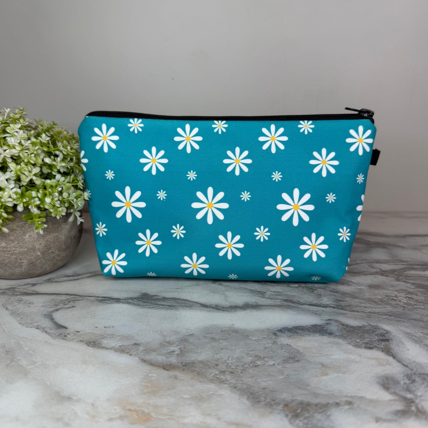 Pouch - Floral Blue Daisy