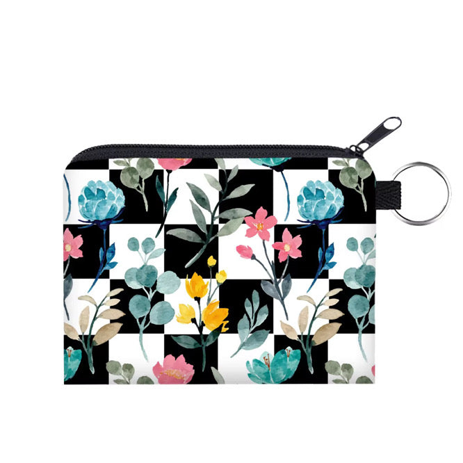 Mini Pouch - Floral Checker