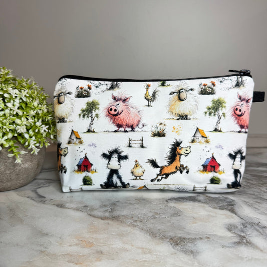 Pouch - Fuzzy Farm Animals