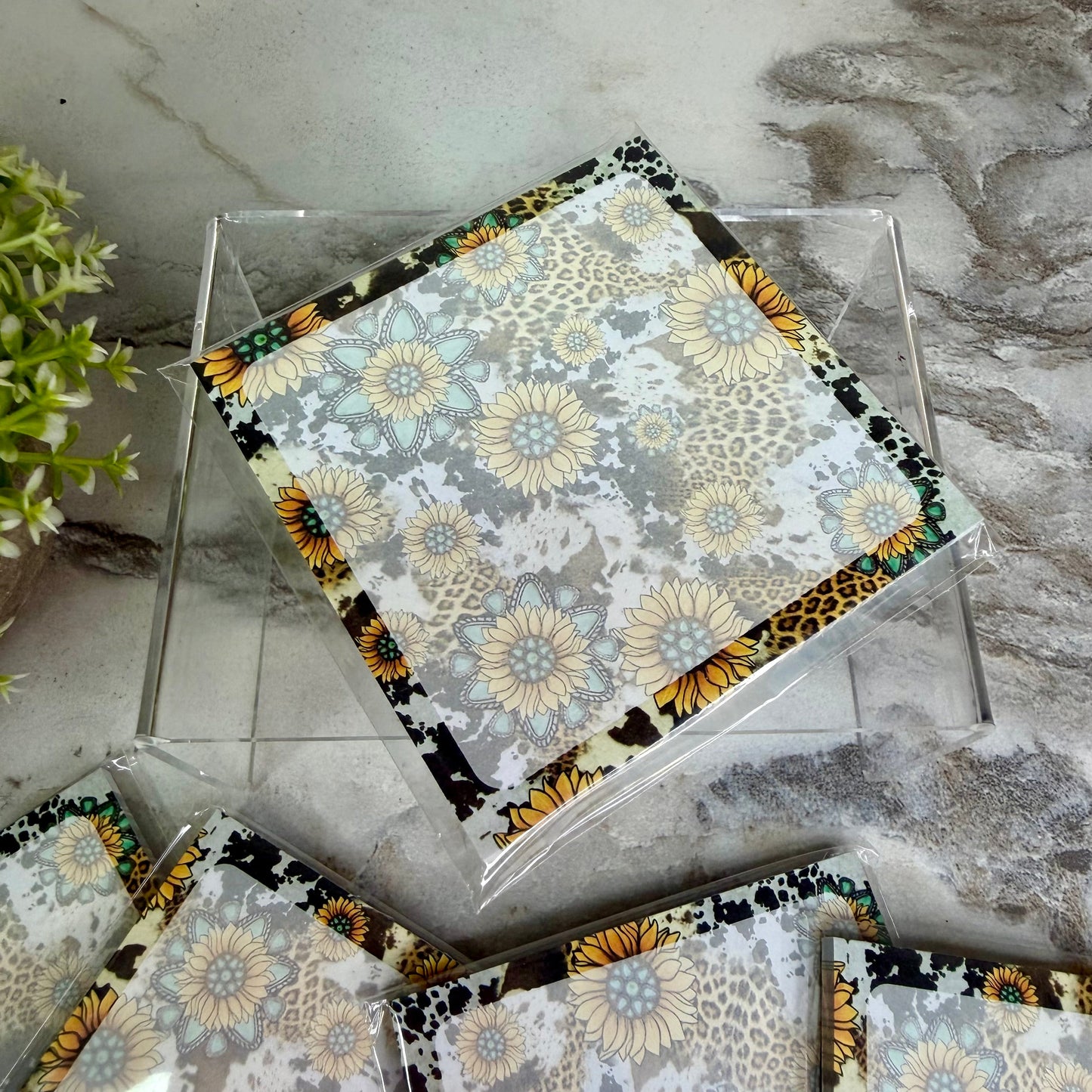 The Sticky Note Collection - Turquoise Sunflower