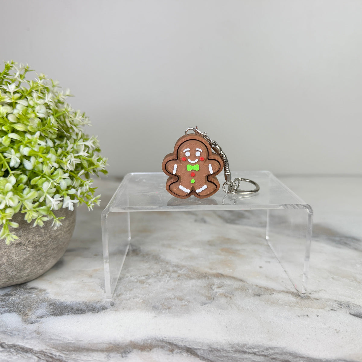 Keychain Clicker Toy - Christmas Gingerbread Man