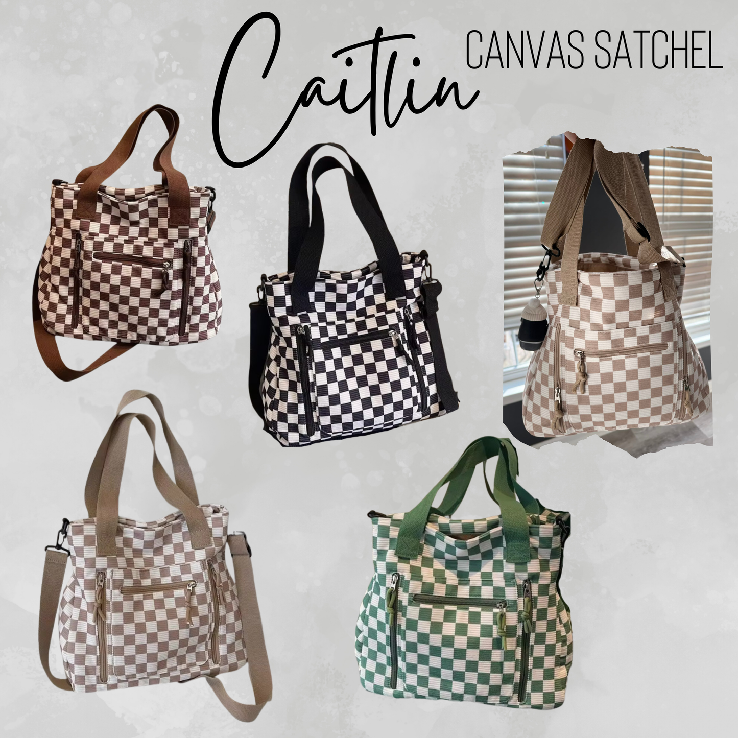 Caitlin Handbag - Corduroy Checker - PREORDER 3/4-3/7