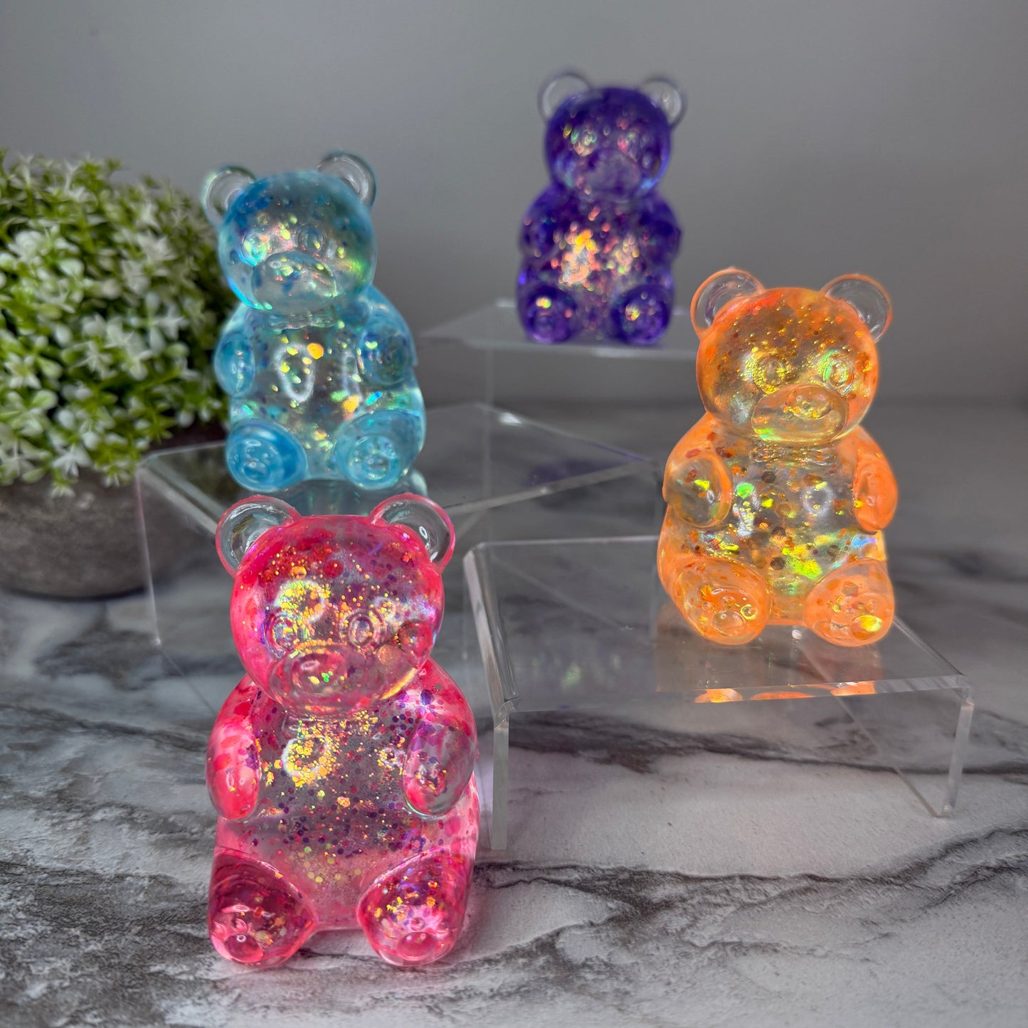 Squishy Toy - Gummy Bear, Glitter - PREORDER