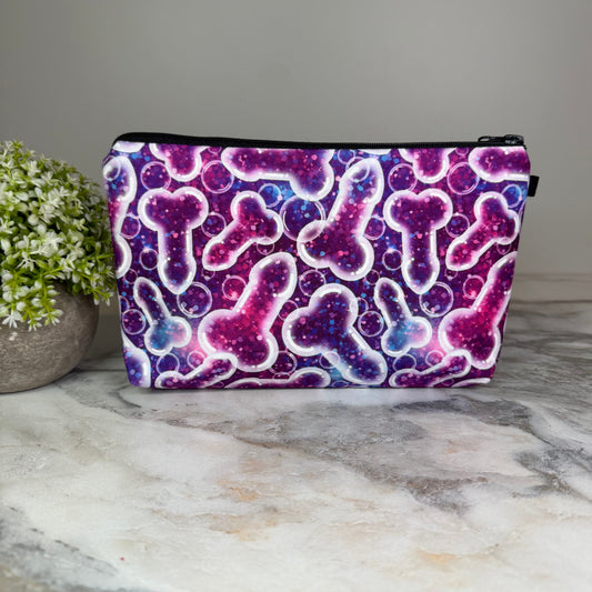 Pouch - Adult, Purple Glitter Penis