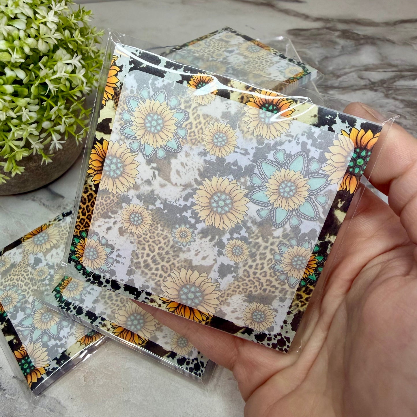 The Sticky Note Collection - Turquoise Sunflower