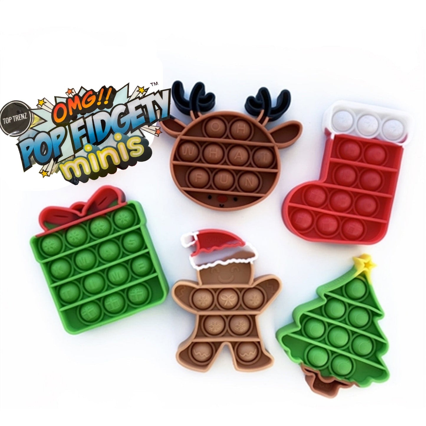 OMG! Pop Fidgety Mini Toy - Christmas