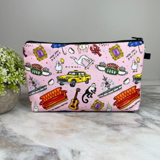 Pouch - Friends on Pink