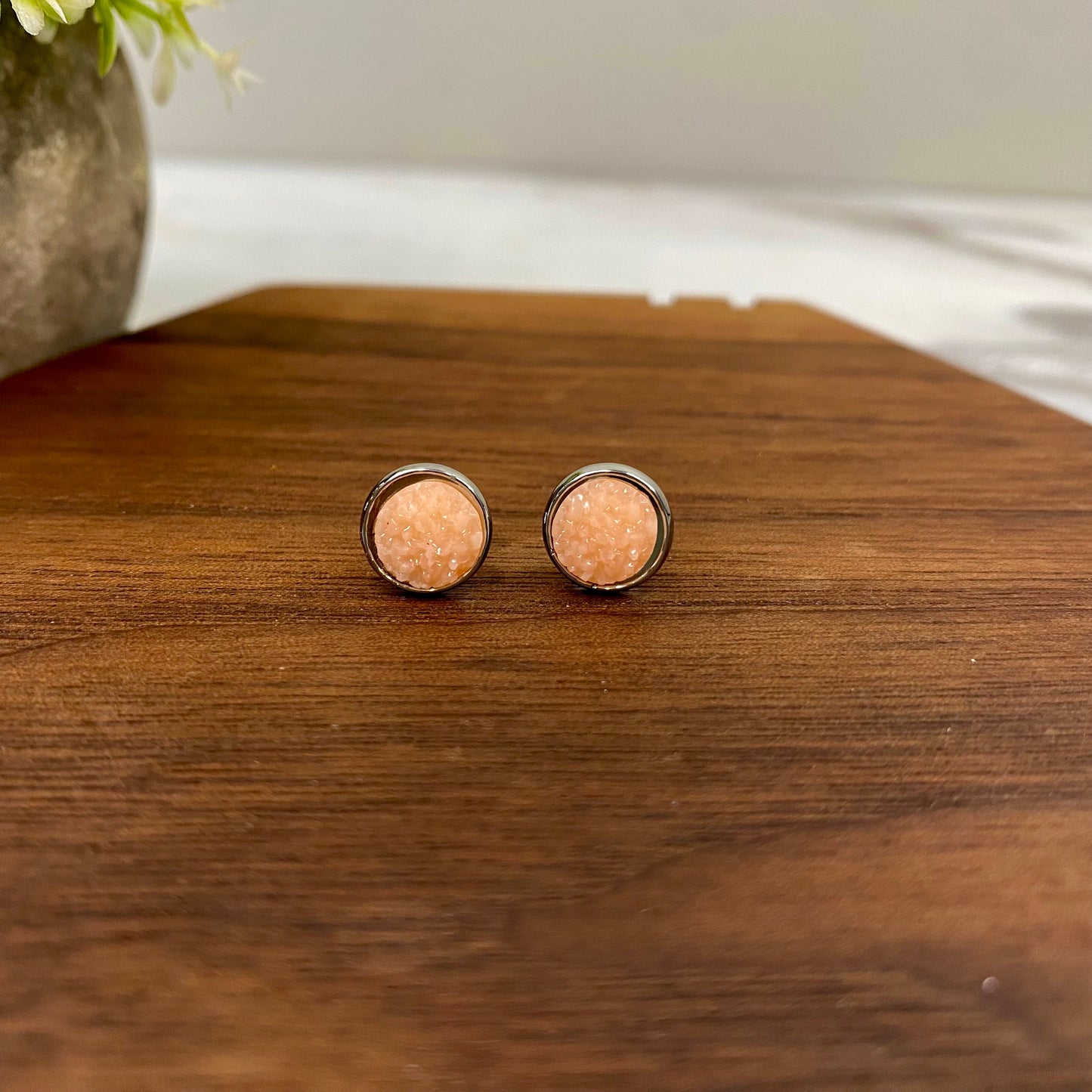 Druzy Stud Earrings - 8mm - #5