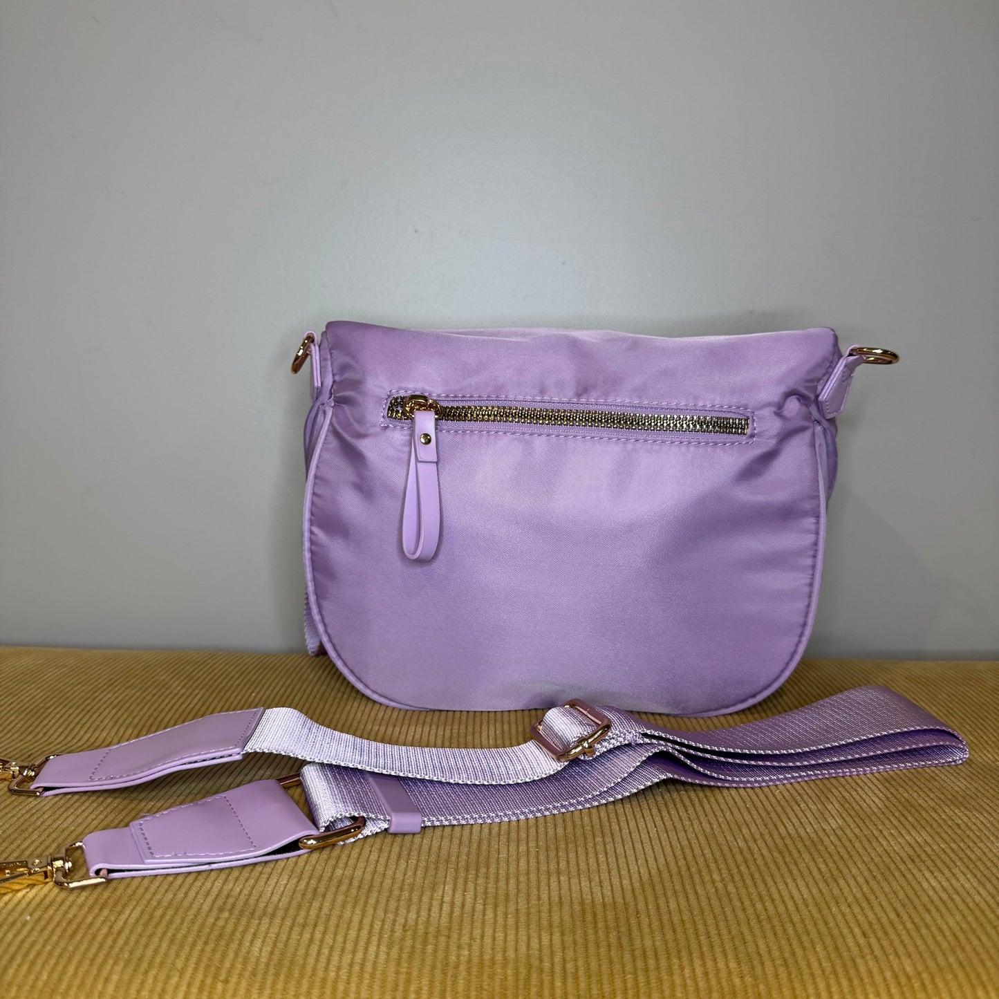 The Roni Nylon Crossbody - Solid Light Purple