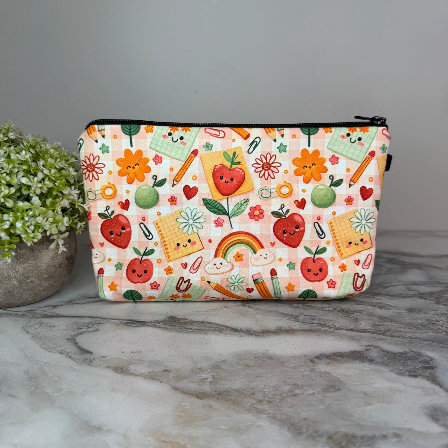 Pouch - Happy School Items Teacher