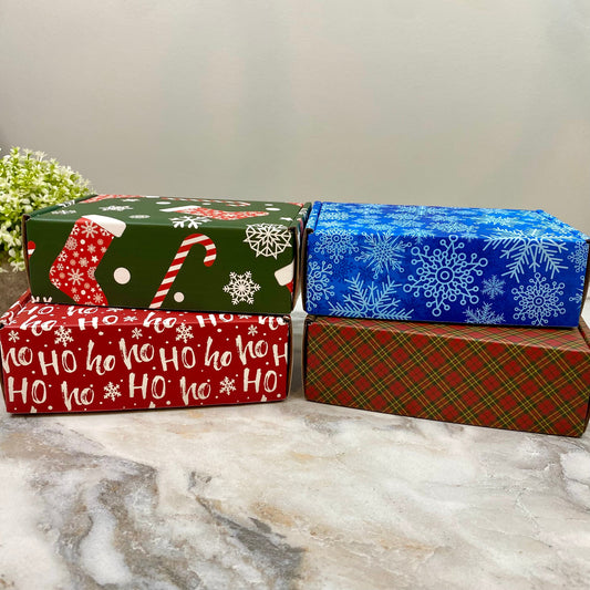 Christmas Gift Box with Crinkle Paper - Small