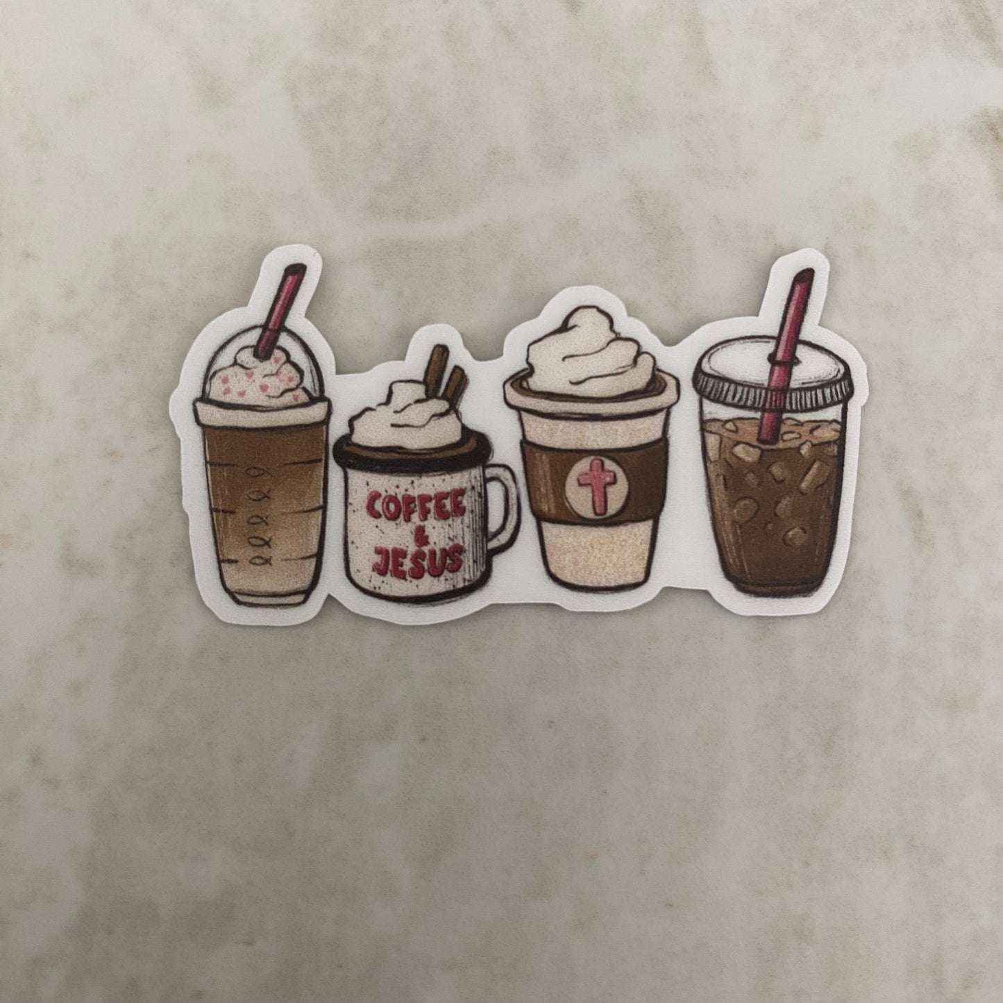 Vinyl Sticker - Religious - Coffee & Jesus