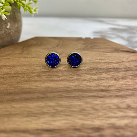 Druzy Stud Earrings - 8mm - #31