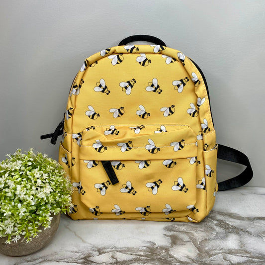 Mini Backpack - Bees on Yellow