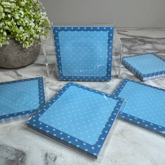 The Sticky Note Collection - Blue Hearts