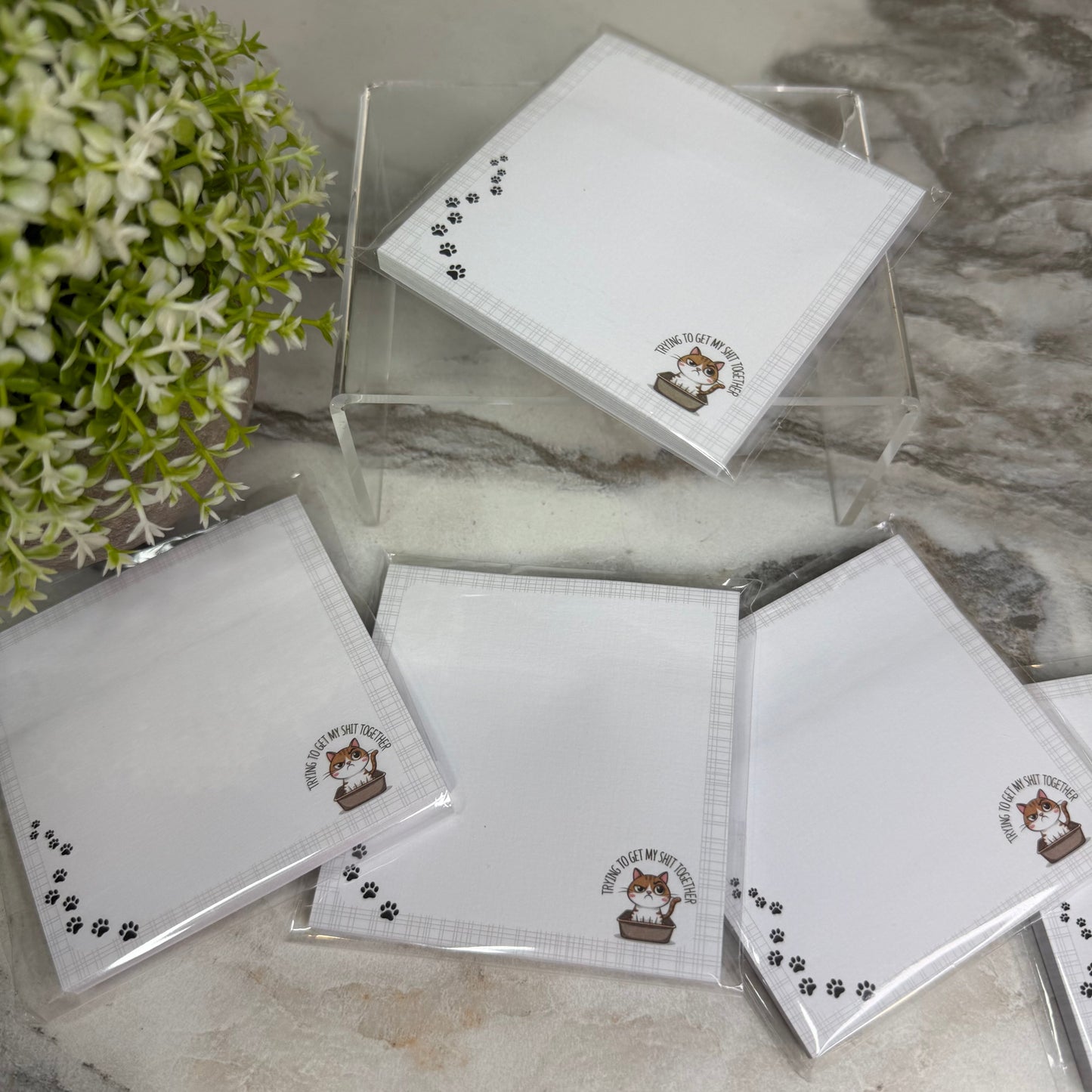 The Sticky Note Collection - Cat, Trying To Get My Shit Together