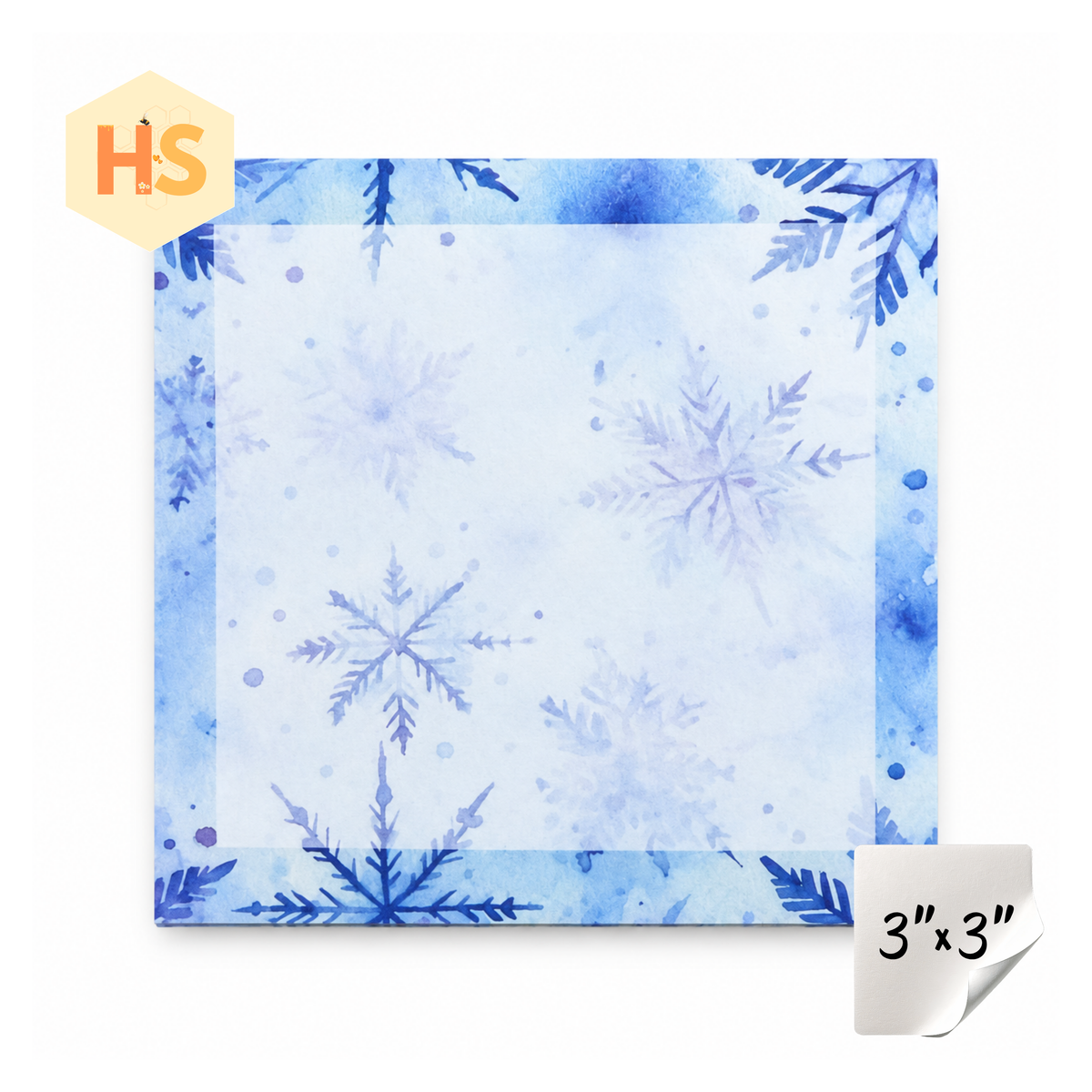 The Sticky Note Collection - Christmas Dark Blue Snowflakes