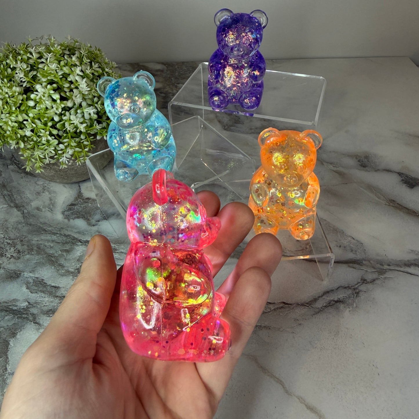 Squishy Toy - Gummy Bear, Glitter - PREORDER