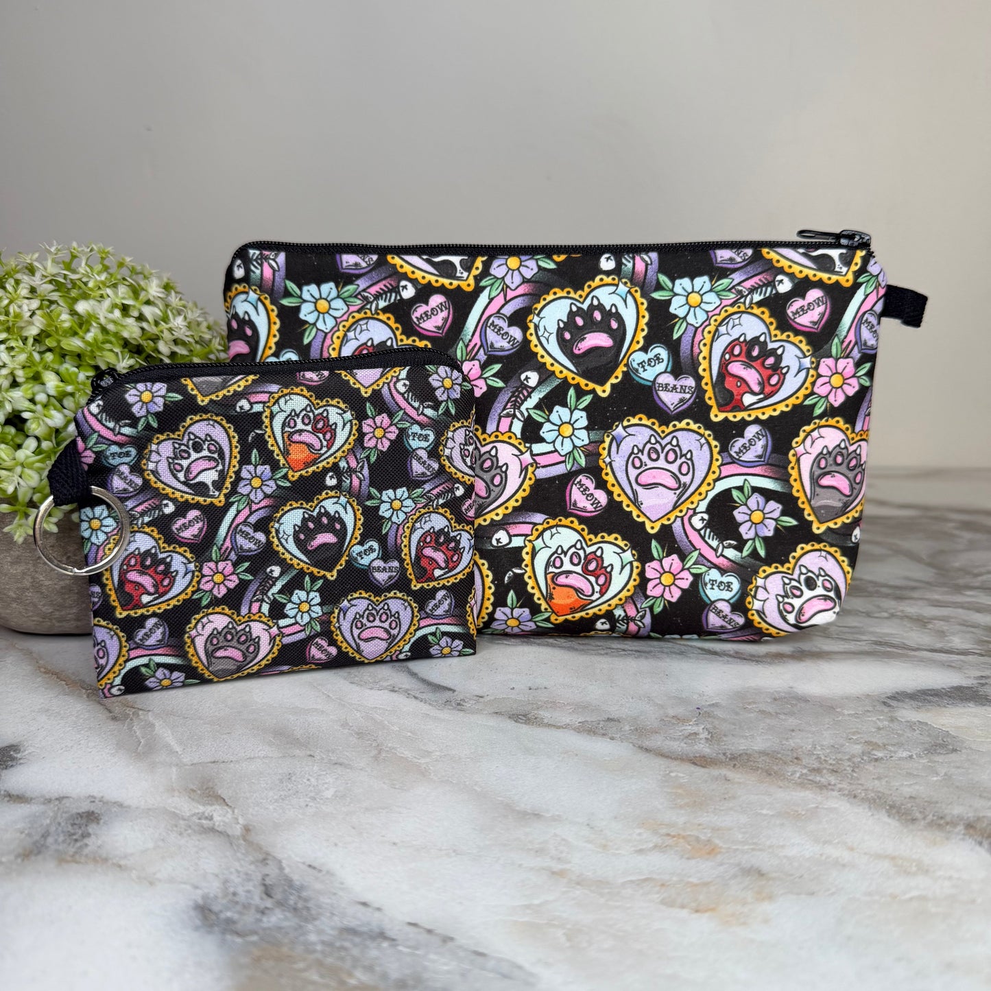 Bundled Set - Cat Paw Meow on Black