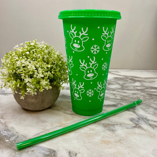 Plastic Tumbler - Christmas - Green #2