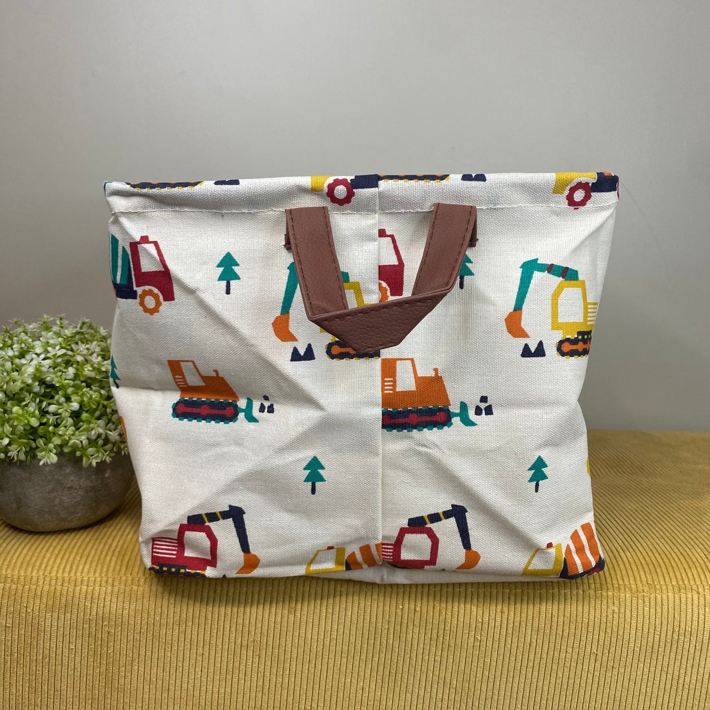 Pop Up Canvas Basket - Trucks
