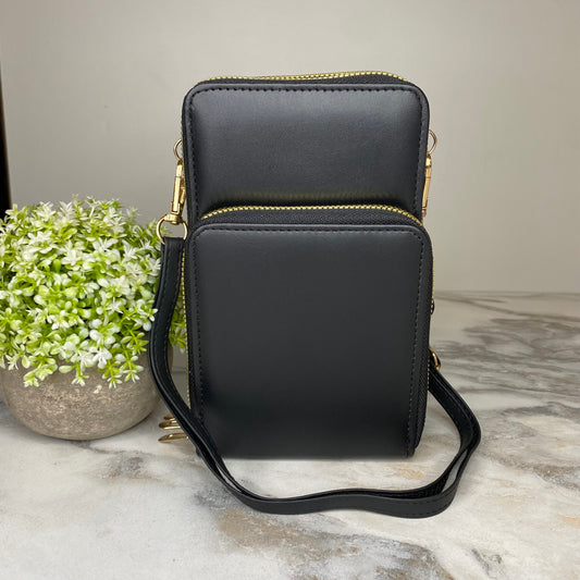 Ivy Crossbody Wallet + Purse - Black
