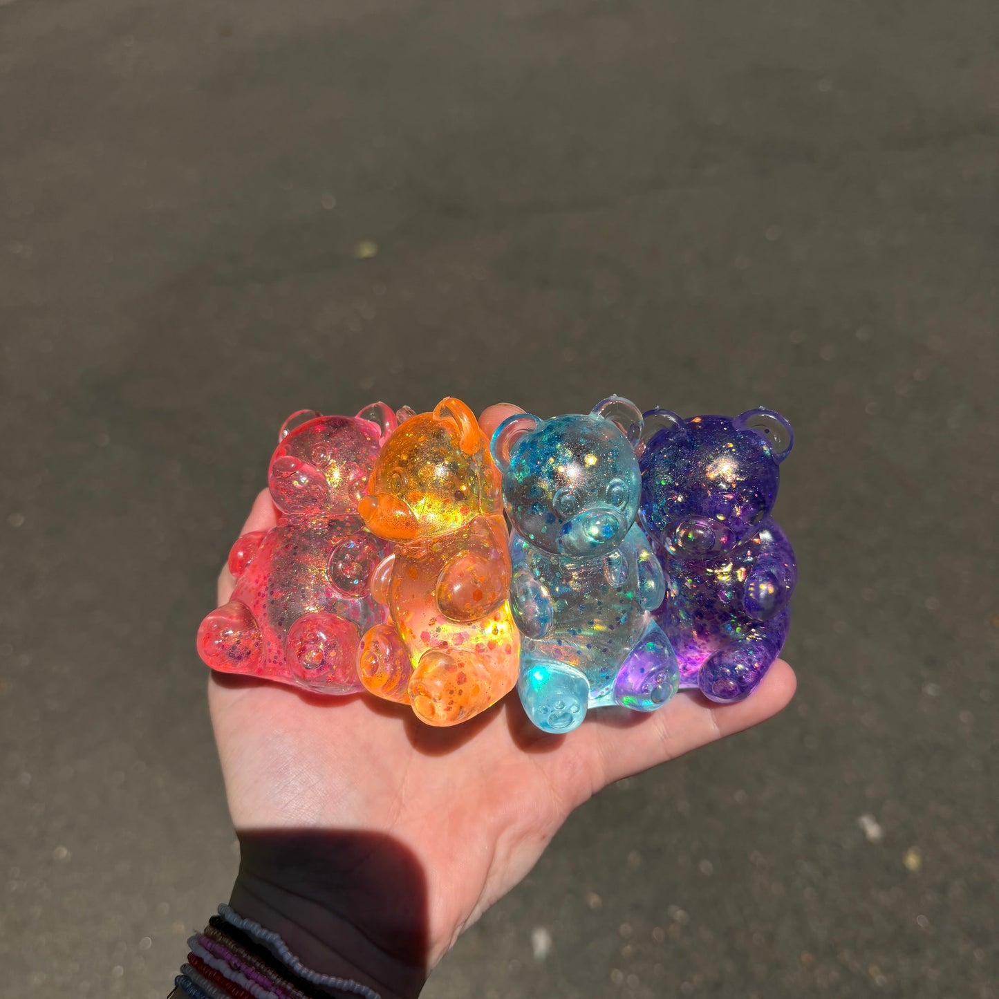 Squishy Toy - Gummy Bear, Glitter - PREORDER