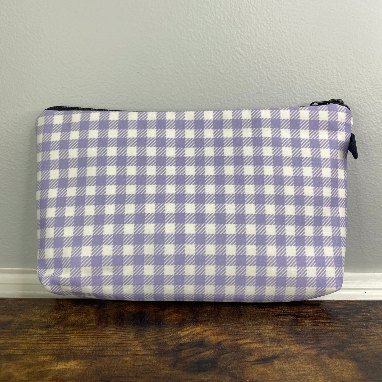 Pouch - Lavender Gingham Plaid