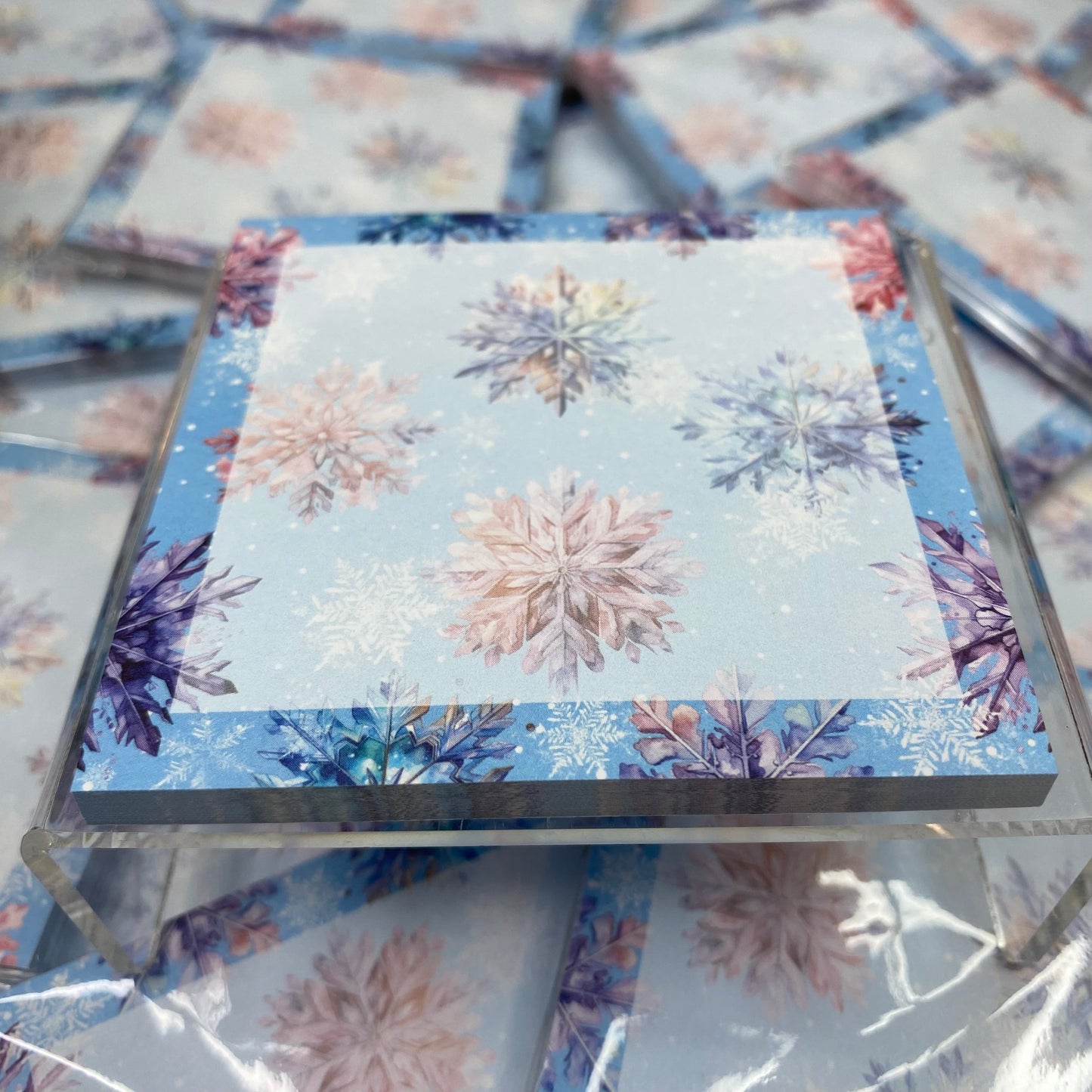 The Sticky Note Collection - Christmas Snowflake on Blue