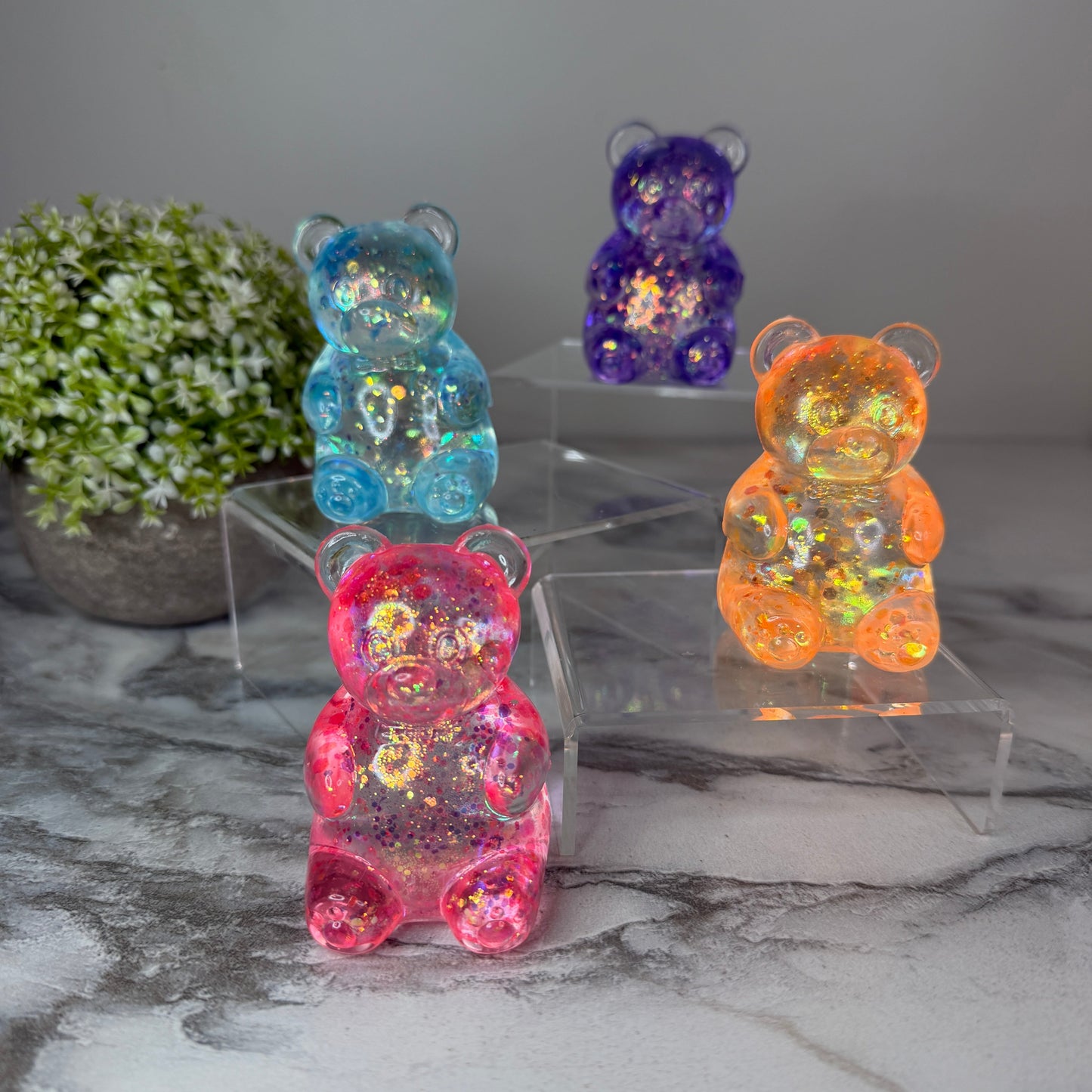 Squishy Toy - Gummy Bear, Glitter - PREORDER