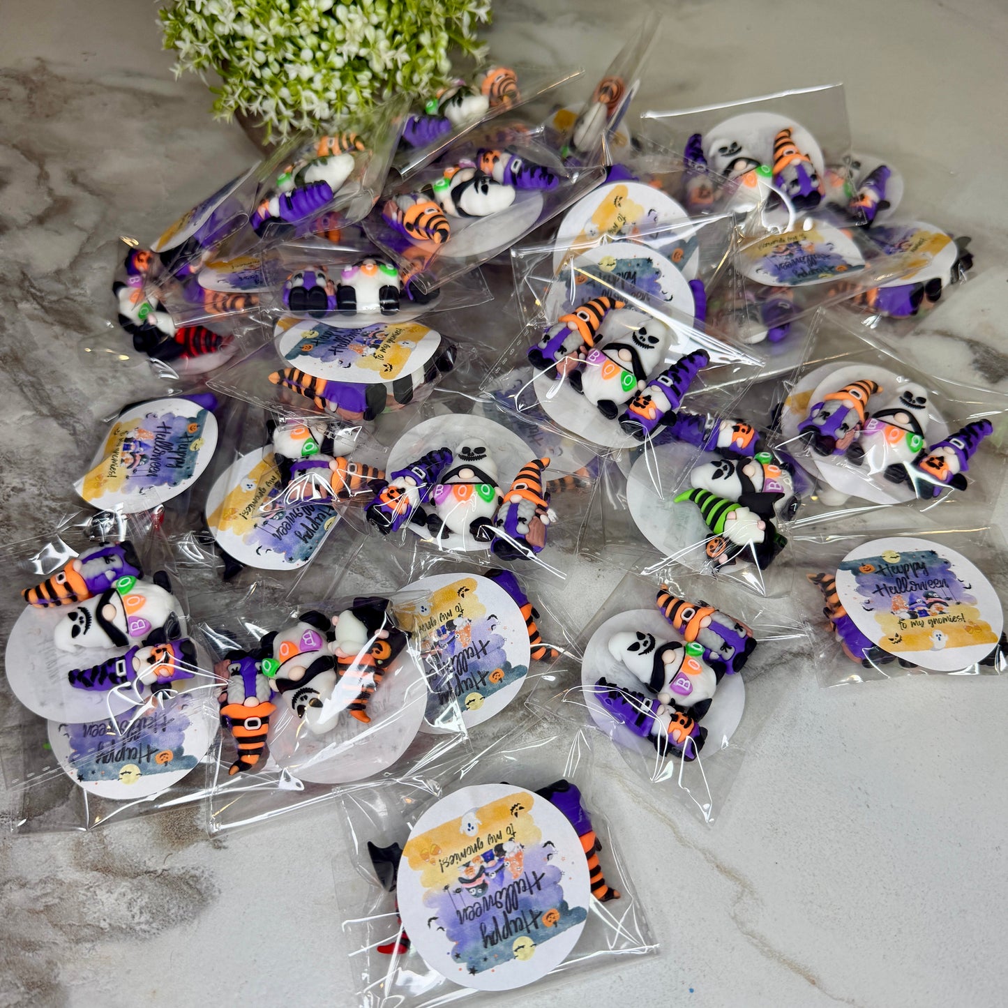 Gnome Figurines  - Halloween Assortment (3 pack) - Halloween Sticker
