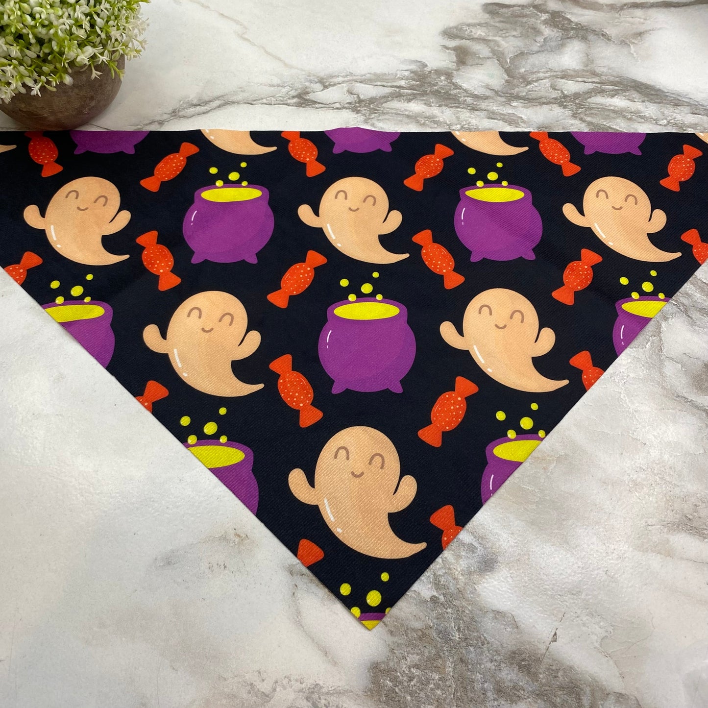 Dog Bandana - Halloween - Ghost Candy Cauldron