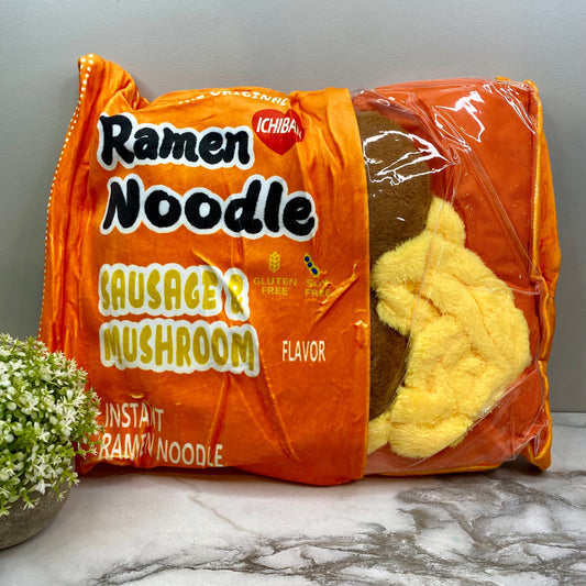 Stuffed Bag of Ramen Toy - Orange