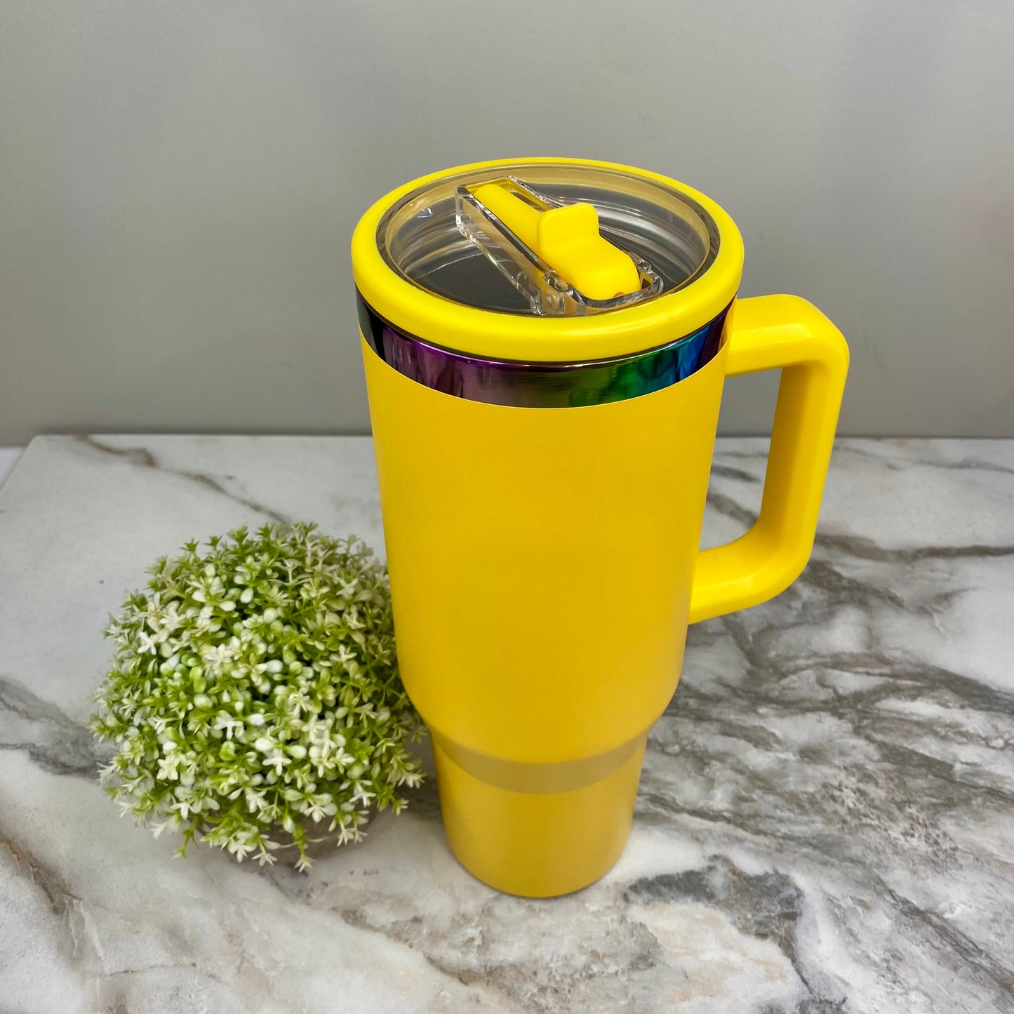 Tumbler 40oz - Built-In Straw Top - Yellow