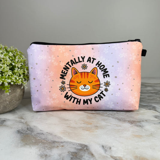 Pouch - Cat Mentally At Home With My Cat