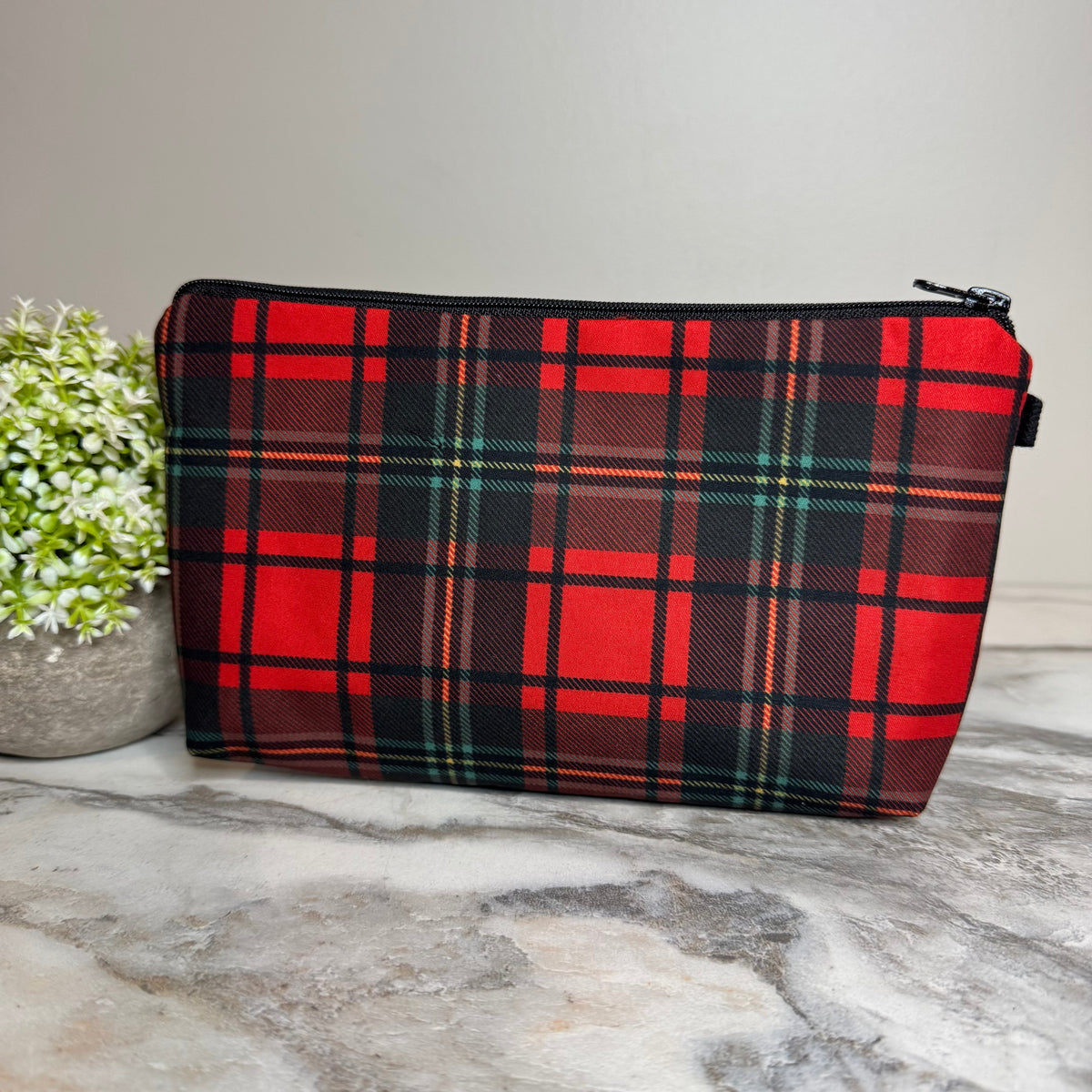 Pouch - Christmas - Plaid Red Green
