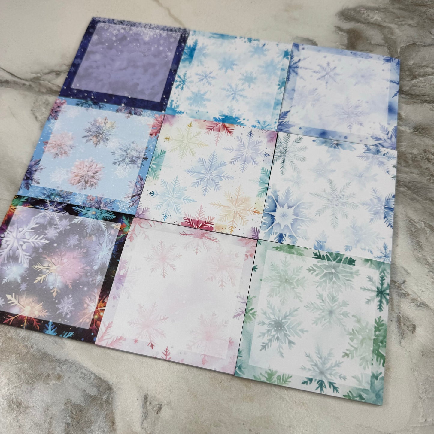 The Sticky Note Collection - Christmas Snowflake Set 9 Pack