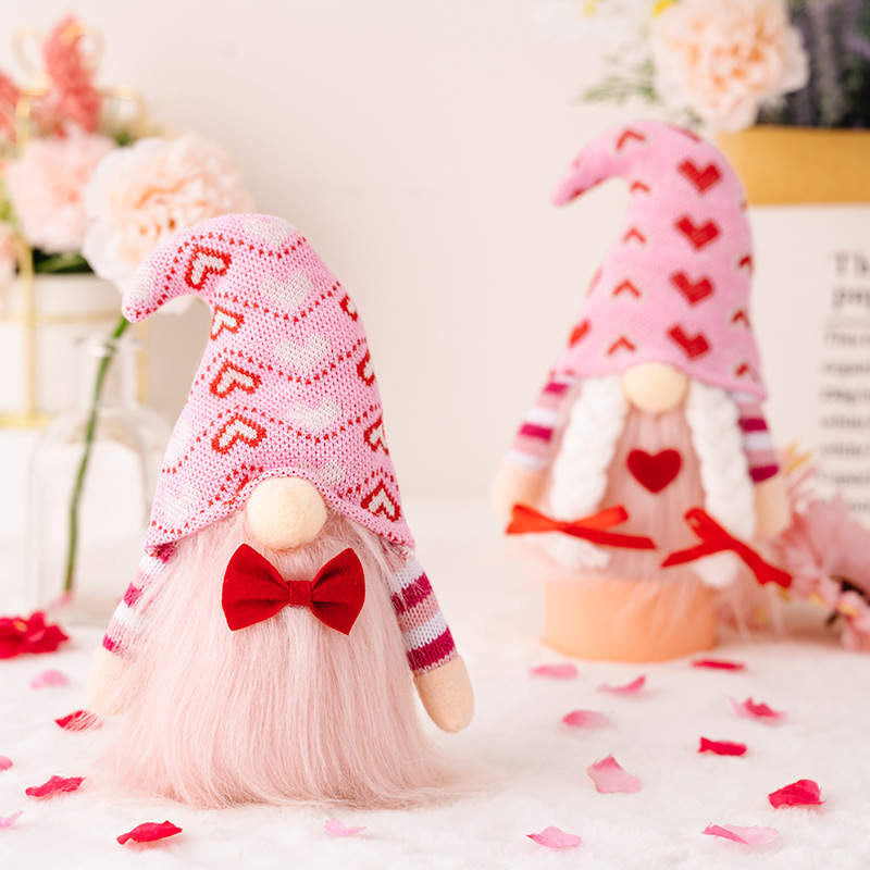 Gnome - Valentine #3 - Pink Heart Hat - PREORDER 12/12-12/15